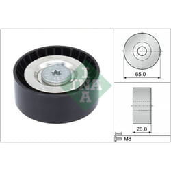 Galet enrouleur de courroie d'accessoire INA 532 0571 10