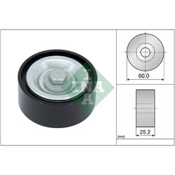 Galet enrouleur de courroie d'accessoire INA 532 0715 10