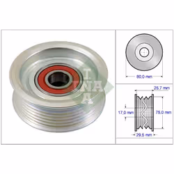 Galet enrouleur de courroie d'accessoire INA 532 0587 10