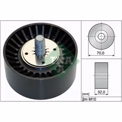 Galet enrouleur de courroie d'accessoire INA 532 0735 10