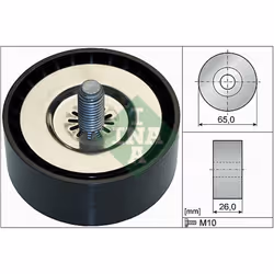 Galet enrouleur de courroie d'accessoire INA 532 0736 10