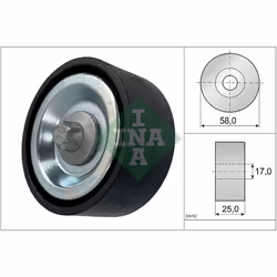 Galet enrouleur de courroie d'accessoire INA 532 0669 10
