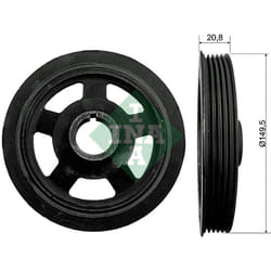 Poulie damper, vilebrequin INA 544 0092 10