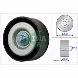 Galet enrouleur de courroie d'accessoire INA 532 0777 10