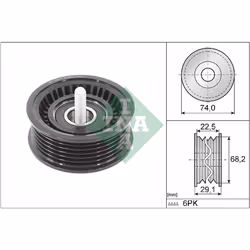 Galet enrouleur de courroie d'accessoire INA 532 0784 10
