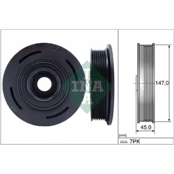 Poulie damper, vilebrequin INA 544 0098 10
