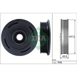 Poulie damper, vilebrequin INA 544 0098 10