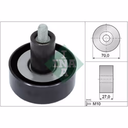 Galet enrouleur de courroie d'accessoire INA 532 0657 10