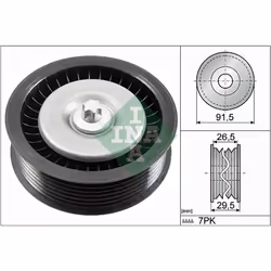 Galet enrouleur de courroie d'accessoire INA 532 0808 10