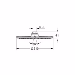 GROHE Rainshower Cosmopolitan 210 Chrome - Vue supplémentaire 4