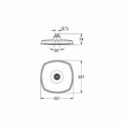 Cette douche de tête de la marque Grohe se distingue par un design minimaliste en métal qui allie élégance et fonctionnalité. ...