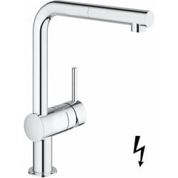 Minta - Mitigeur d'évier avec douchette extractible, chrome 31397000 - Grohe