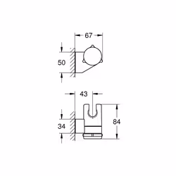 GROHE Vitalio Universal support de douche