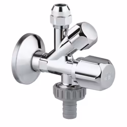 GROHE Original WAS, Vanne d’isolement combinée, Métal, Chrome, 3/8"