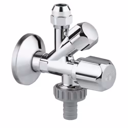 GROHE Original WAS, Vanne d’isolement combinée, Métal, Chrome, 3/8"
