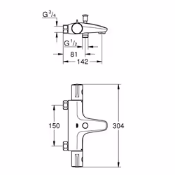 GROHE Grohtherm 800 Chrome