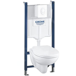 Grohe - Solido Pack Bâti-support, cuvette et abattant softclose, plaque Skate Air blanc alpin 39116000