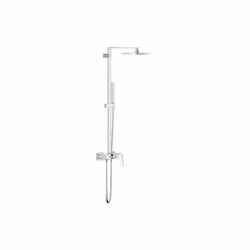 Matériau : métal/plastique Surface : chromée Hauteur totale : 1096 mm Contenu de livraison : Barre de douche : 30 x 15 mm, ne ...