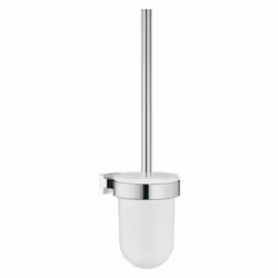 GROHE Essentials, Support et brosse pour toilettes, Chrome, Verre, Métal