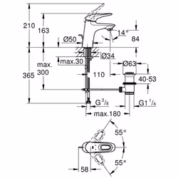 GROHE Eurostyle Chrome, Blanc