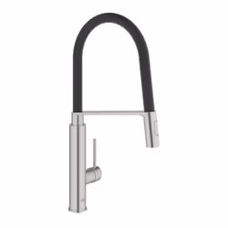 GROHE Concetto, Vers le haut, Noir, Acier inoxydable, Poignées de levier, Unique, Spray, Type U