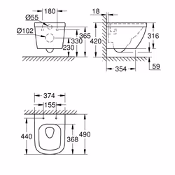 GROHE Euro Ceramic toilette