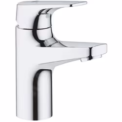 Robinet de lavabo à levier montage monotrou sur plage levier de commande métallique GROHE SilkMove cartouche céramique 28 mm  ...