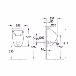 GROHE Bau Ceramic urinoir