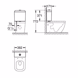 GROHE Euro Ceramic réservoir de chasse d’eau