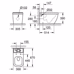 GROHE Euro Ceramic toilette