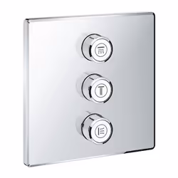 GROHE PANNEAU DE CONTRÔLE 3 SORTIES, Baignoire et douche, Vannes rotatives, Métal, Chrome