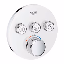 GROHE 29904LS0, Baignoire et douche, Vannes rotatives, Métal, Blanc