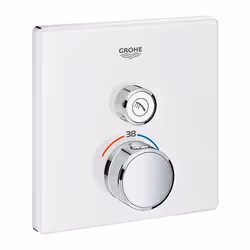 GROHE THERMOSTATIQUE POUR INSTALLATION ENCASTRÉE 1 SORTIE, Baignoire et douche, Vannes rotatives, Métal, Blanc