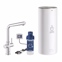 GROHE Red Duo, Standard, Chrome, Poignées de levier, Unique, Type L, Vitrocéramique