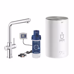 GROHE Red Duo, Standard, Chrome, Poignées de levier, Unique, Type L, Vitrocéramique