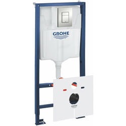 Rapid sl - Installation pré-murale avec réservoir pour les toilettes suspendues, set Fresh et bouton Skate Cosmopolitan, chrome mat 39449000 - Grohe
