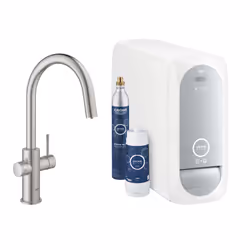 GROHE 31541DC0, Vers le haut, Acier inoxydable, Poignées de levier, Unique, Type C, Vitrocéramique