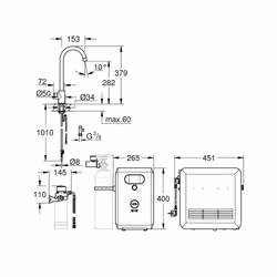 GROHE Blue Professional Acier inoxydable