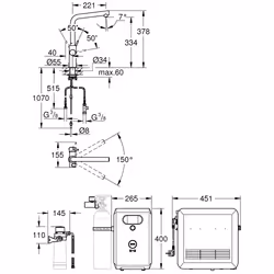 GROHE Blue Professional Acier inoxydable