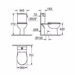 GROHE Bau Ceramic toilette