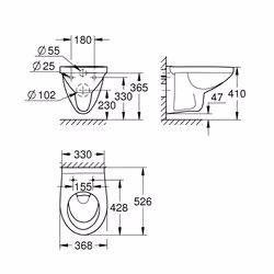 GROHE Bau Ceramic toilette