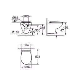 GROHE Bau Ceramic toilette