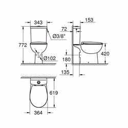 GROHE Bau Ceramic toilette