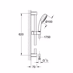 GROHE Tempesta Cosmopolitan 100 système de douche Chrome