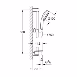GROHE Tempesta Cosmopolitan 100 système de douche Chrome