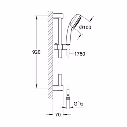 GROHE Tempesta Cosmopolitan 100 système de douche Chrome