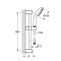 GROHE Tempesta 100 système de douche Chrome