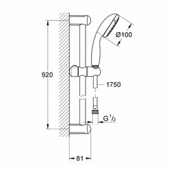 GROHE Tempesta 100 système de douche Chrome