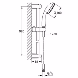 GROHE Tempesta 100 système de douche Chrome