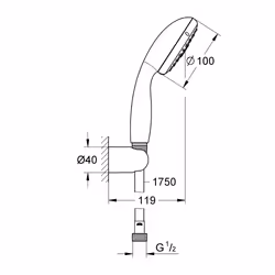 GROHE Tempesta 100 système de douche Chrome